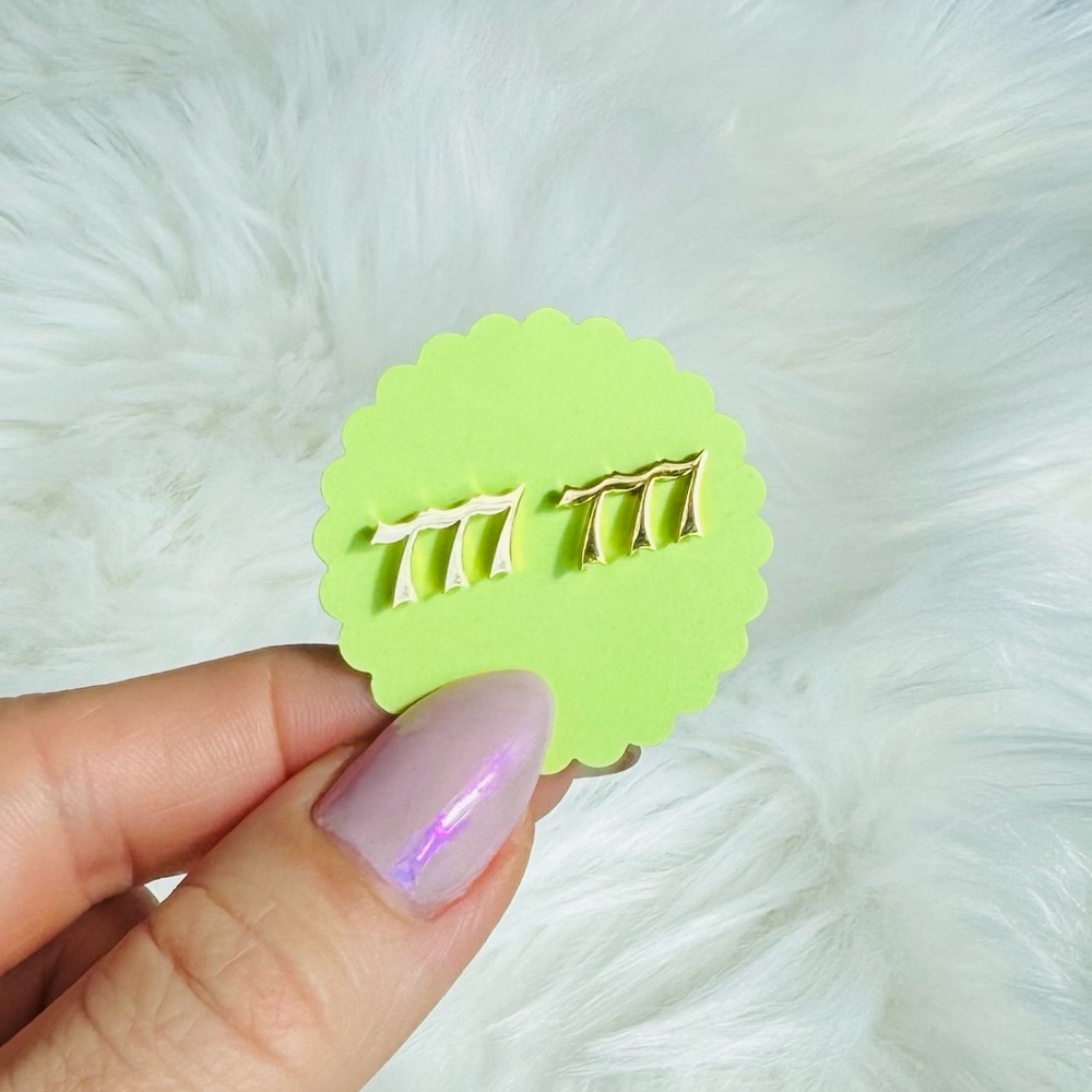 777 ANGEL NUMBER EARRINGS 777